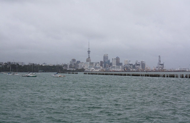 Auckland vom Steg aus