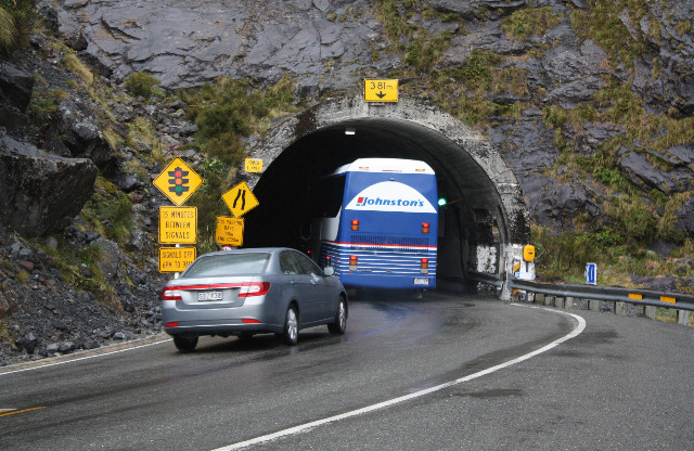 Einfahrt in den Homer Tunnel