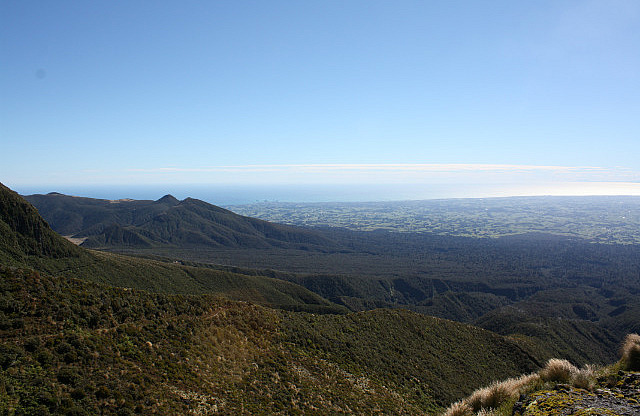Blick auf die Küste mit New Plymouth